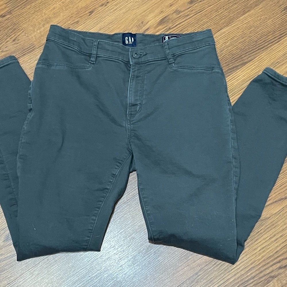 Gap Stretch Skinny Pants, Size 8, charcoal gray, 27” long - Picture 9 of 11
